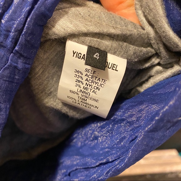 EUC Yigal Azrouel Stretch Metal Taffeta Dress - Picture 6 of 7